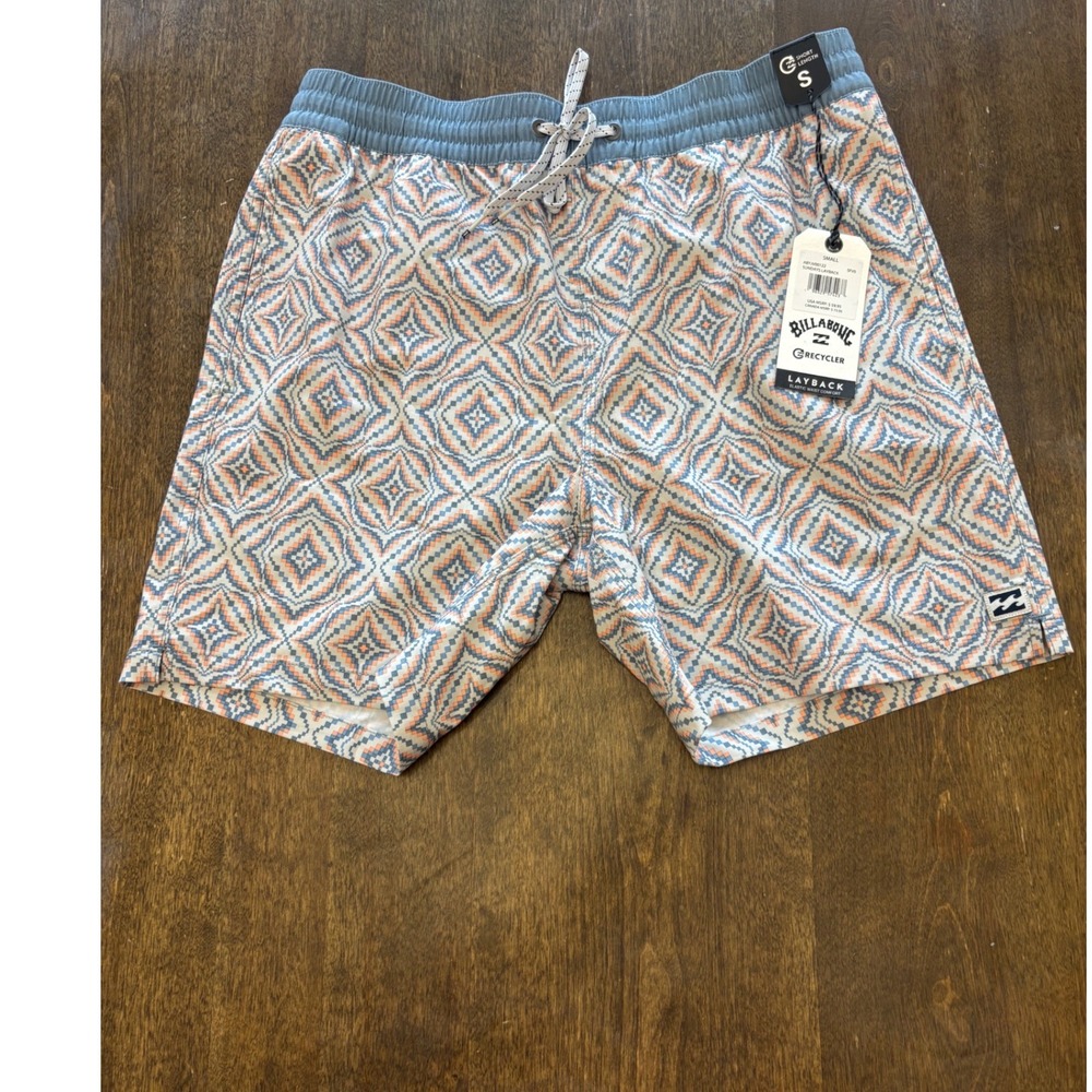 Billabong Sundays Layback Board Shorts Mens Small Blue Orange ABYJV00122